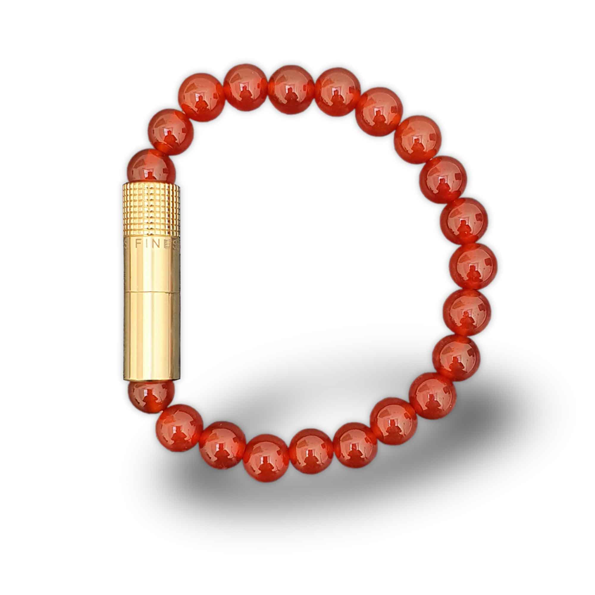 lfl-bracelet-carnelian-gold-01 Les Fines Lames Punch Bracelet Solo Gold Carneliane