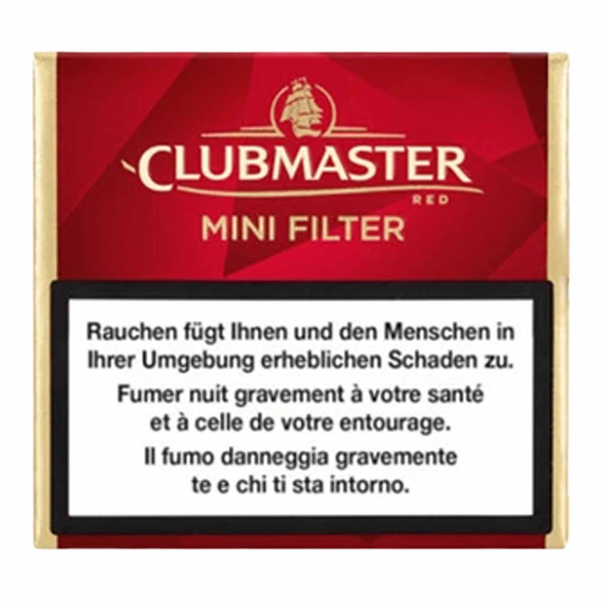 Clubmaster Mini Filter Red, confezione da 20 Clubmaster Mini Filter Red, confezione da 20