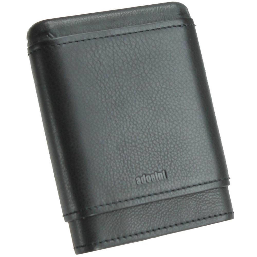 Astuccio per sigari Adorini in pelle 3-5 nero