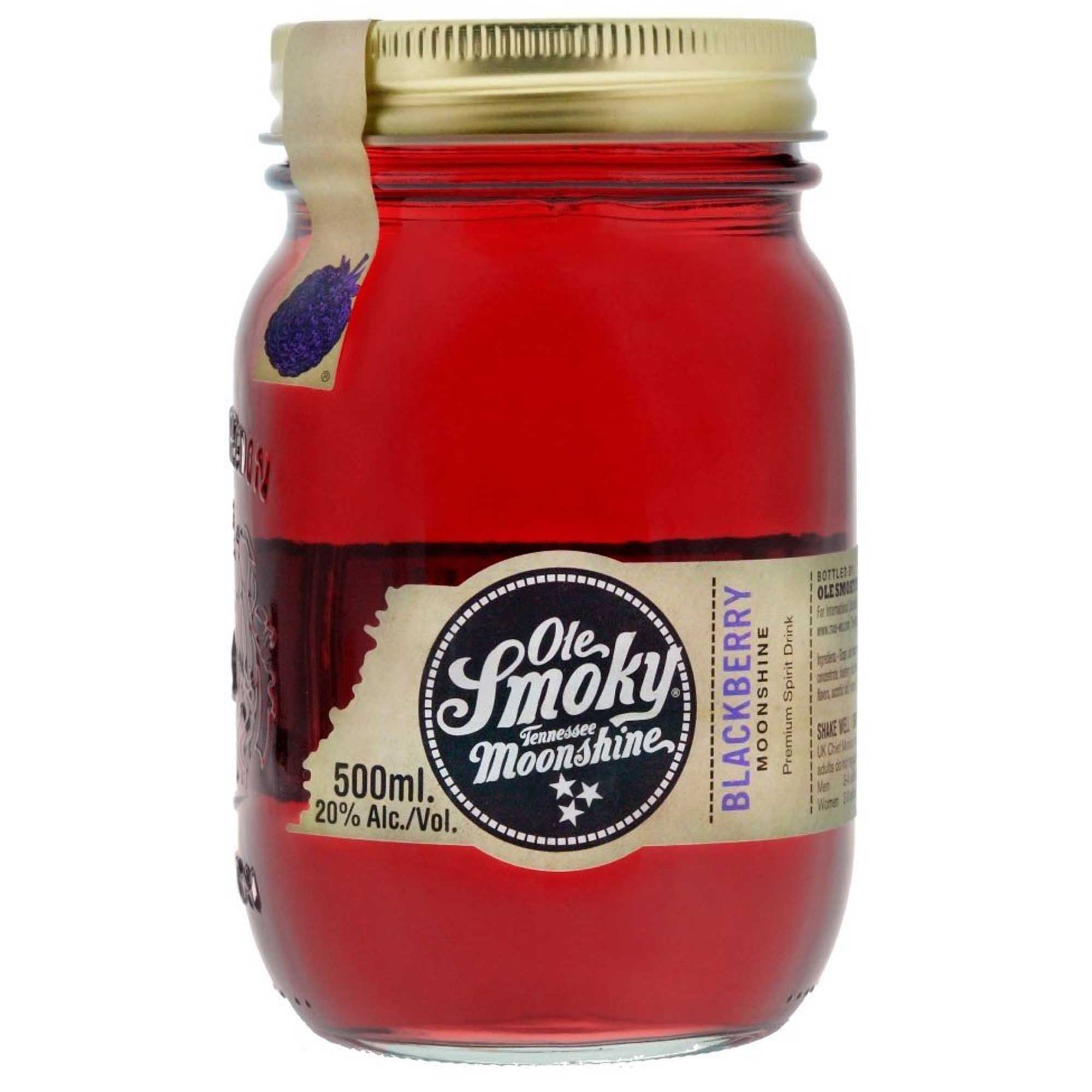OleSmokyMoonshineBlackberry50cl Ole Smoky Moonshine al mirtillo nero 50 cl