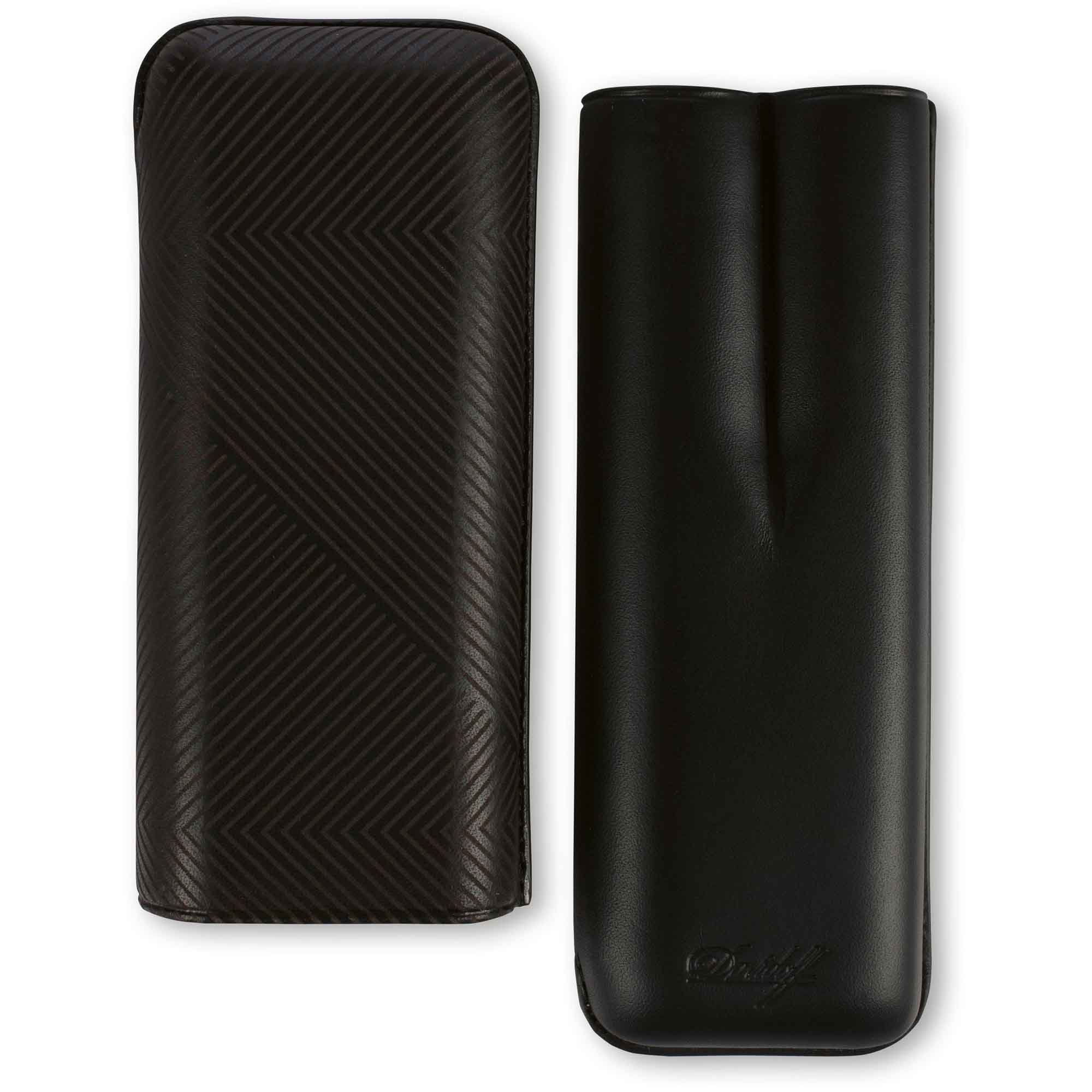 davidoff-zigarrenetui-xl-2-leaf-schwarz-105601-02 Portasigari Davidoff XL-2 Leaf nero (105601)