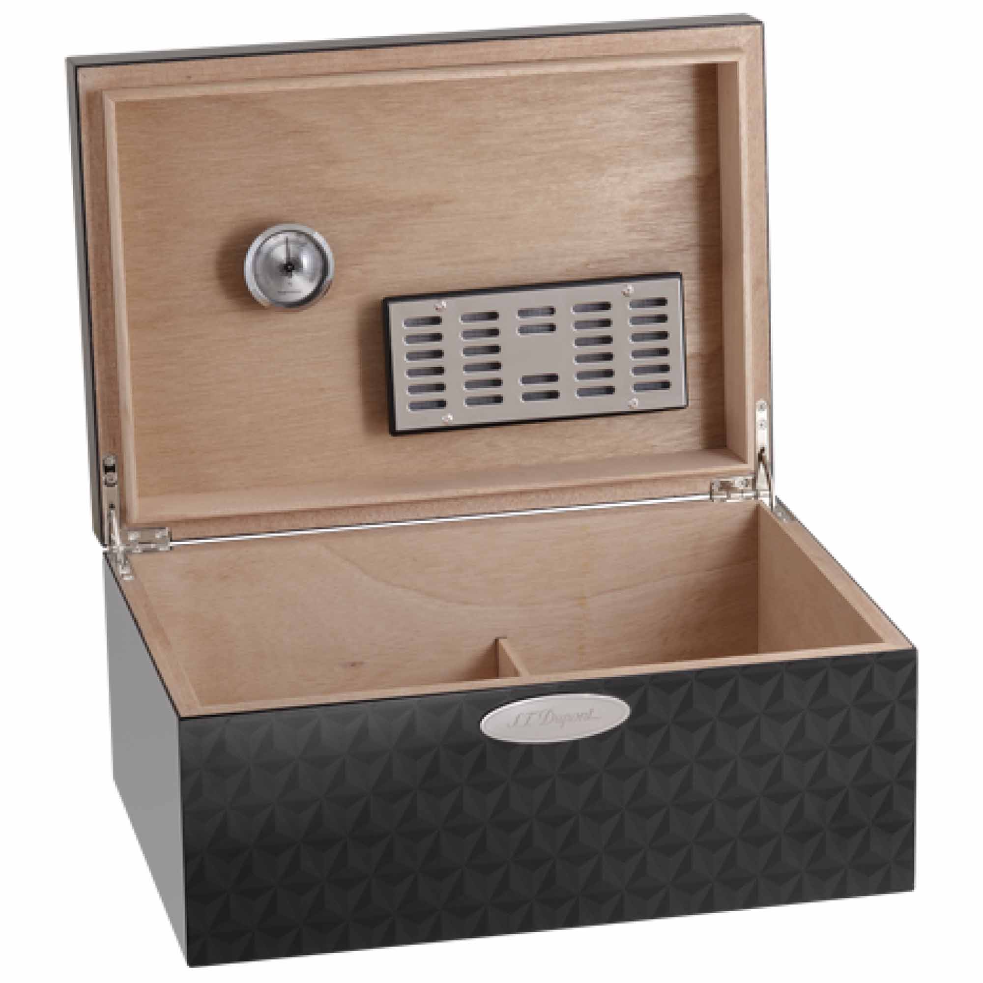 st-duptont-humidor-black-fire-head-patterns-001296-02 S.T. Dupont Humidor Black & Fire Head Patterns (001296)