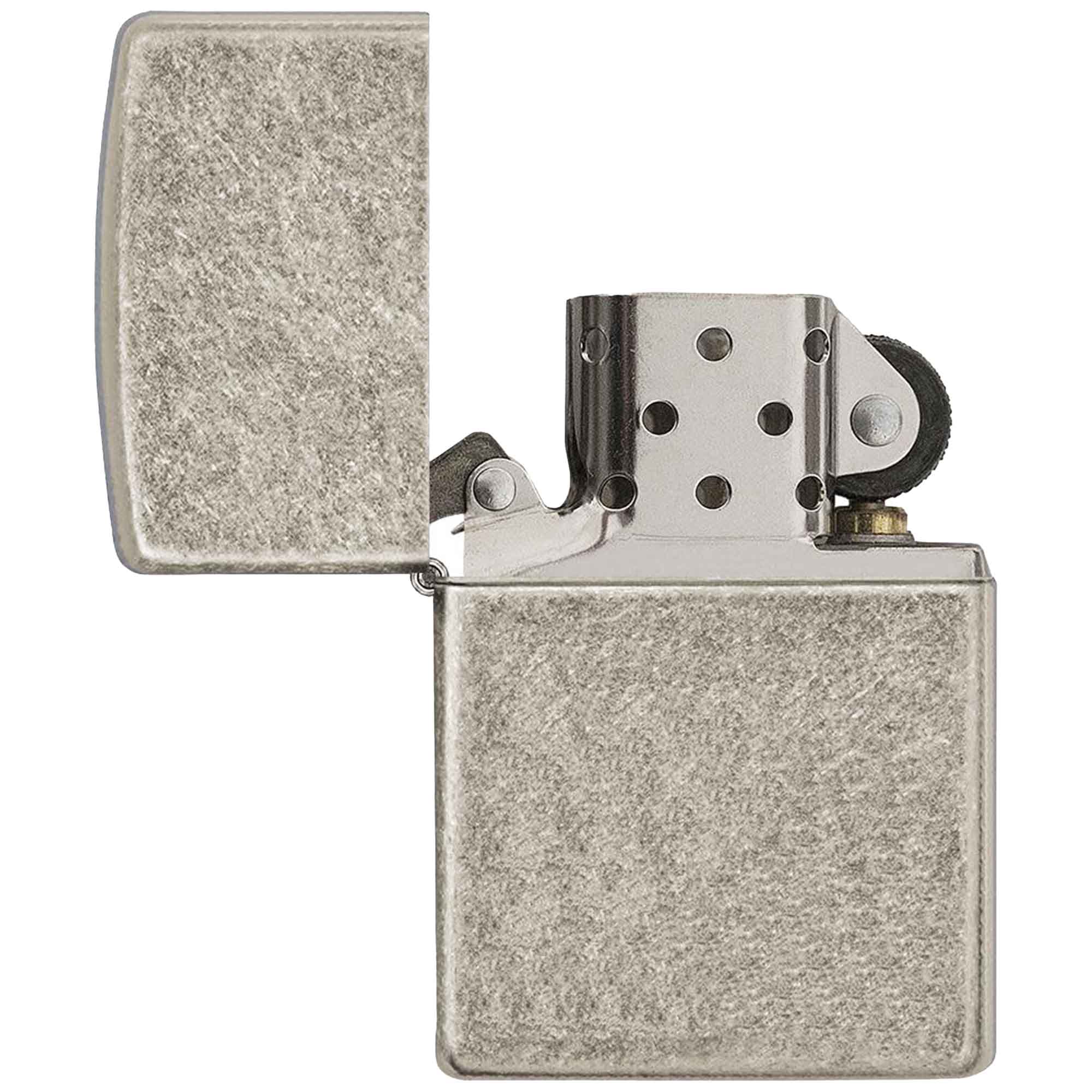 Zippo Lighter Basic Silber Antik