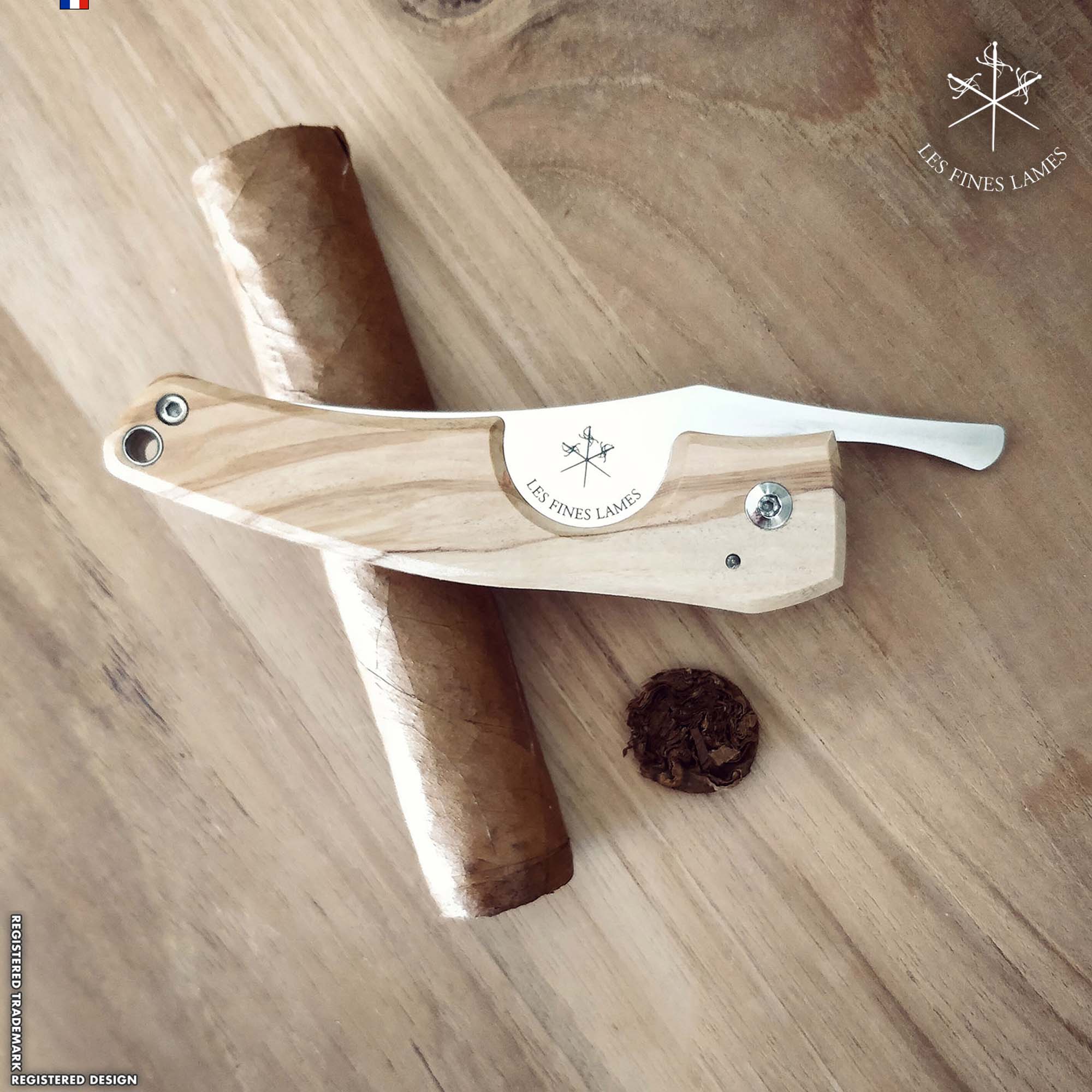Les Fines Lames Couteau à cigare Le Petit Bois d'olivier (CC0201001)