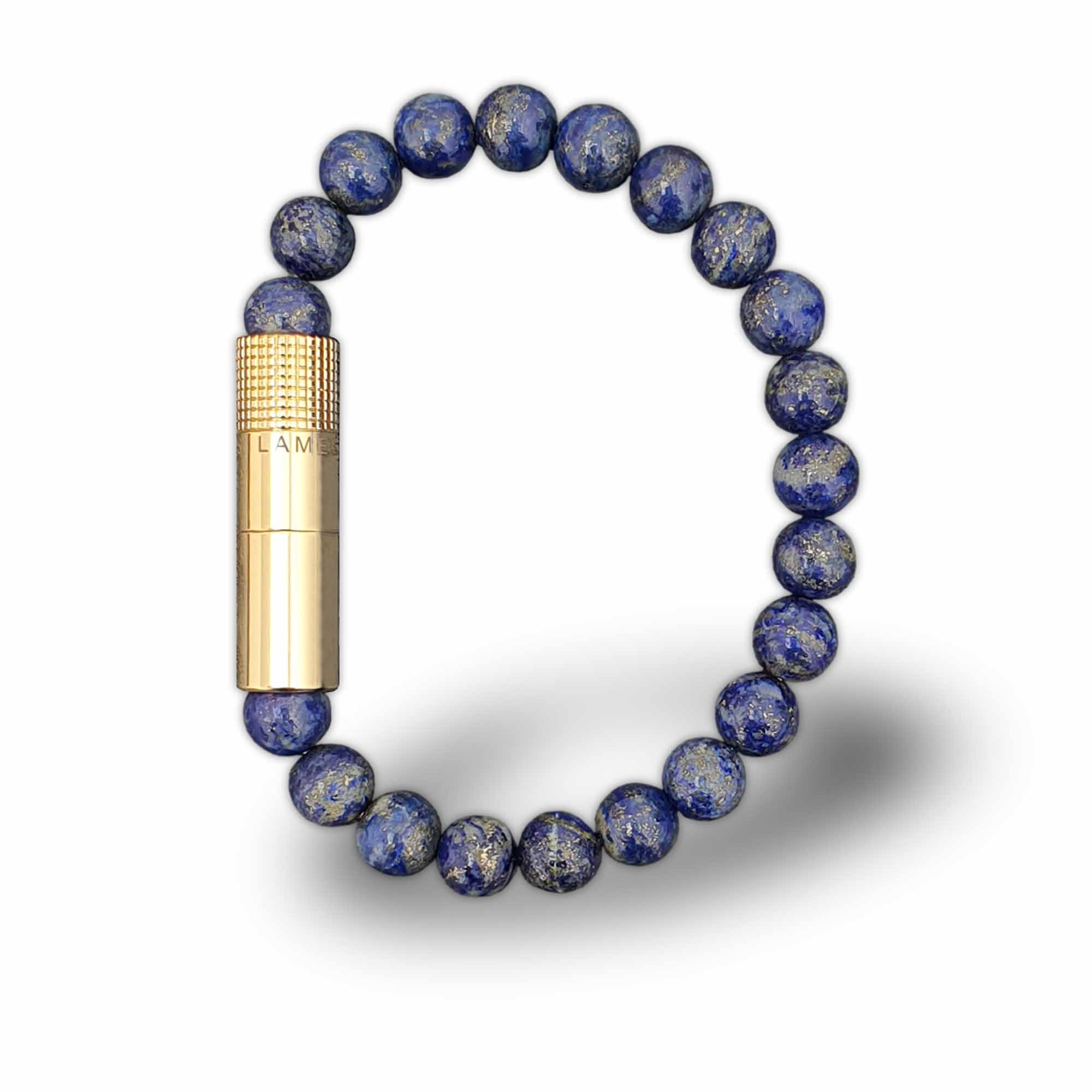 lfl-bracelet-lapus-lazuli-gold-01 Les Fines Lames Punch Bracelet Solo Gold Lapis Lazuli