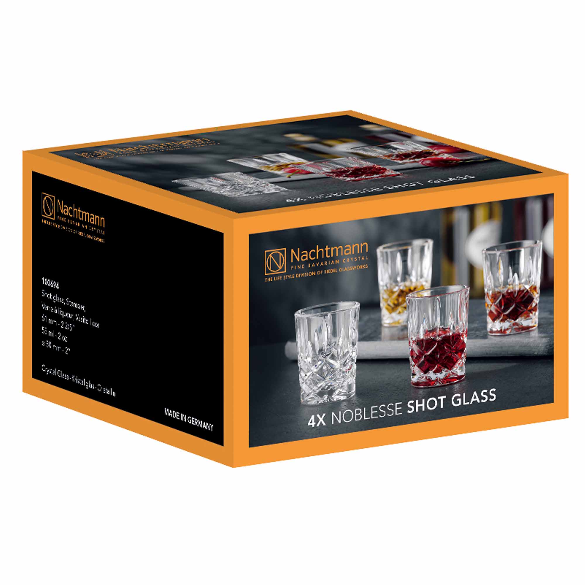 nachtmannnoblesseshotglasstamper04 Nachtmann Noblesse Verre à Shot Stamper Set de 4 pièces