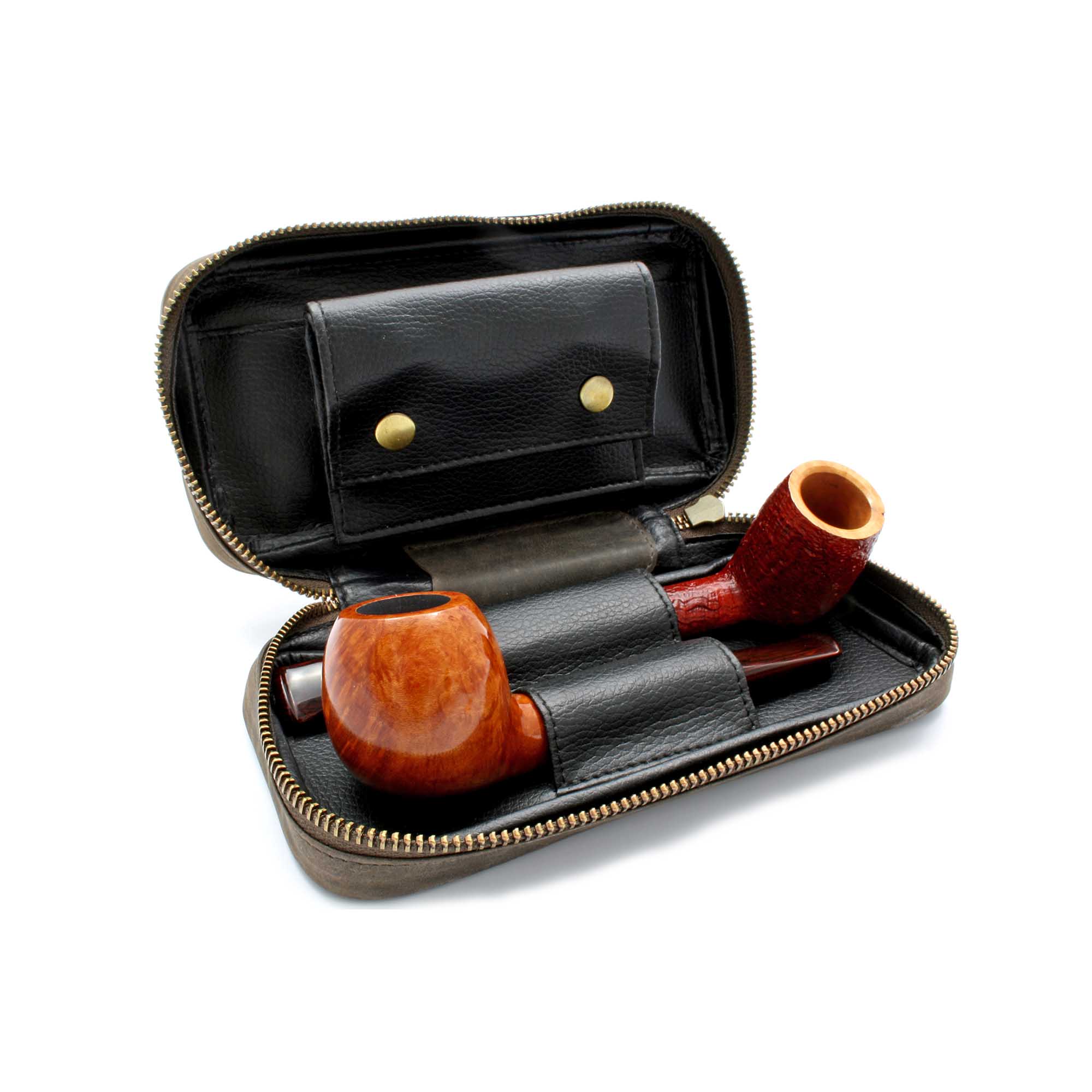 Rattray's 2 Pipe Pouch Leather Brown PB1