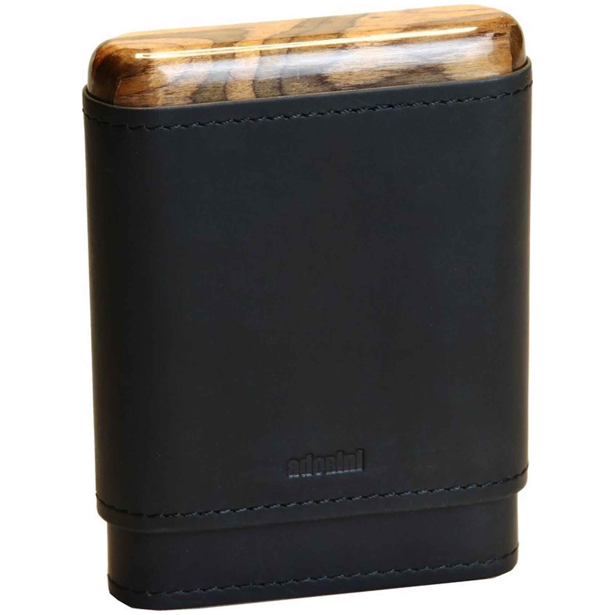 adorini-case-legno-nero-5s-01 Astuccio per sigari Adorini in pelle nera per 3-5 sigari (12732)