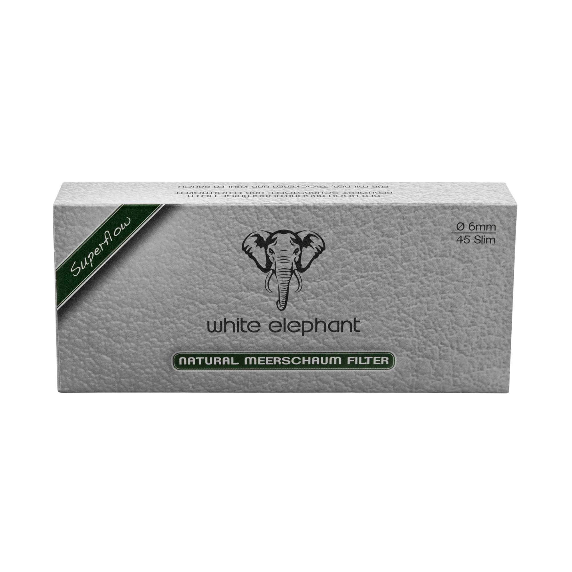 meerschaum6mm45pcs White Elephant Natural Sea Foam Filter 6mm, 45 pieces