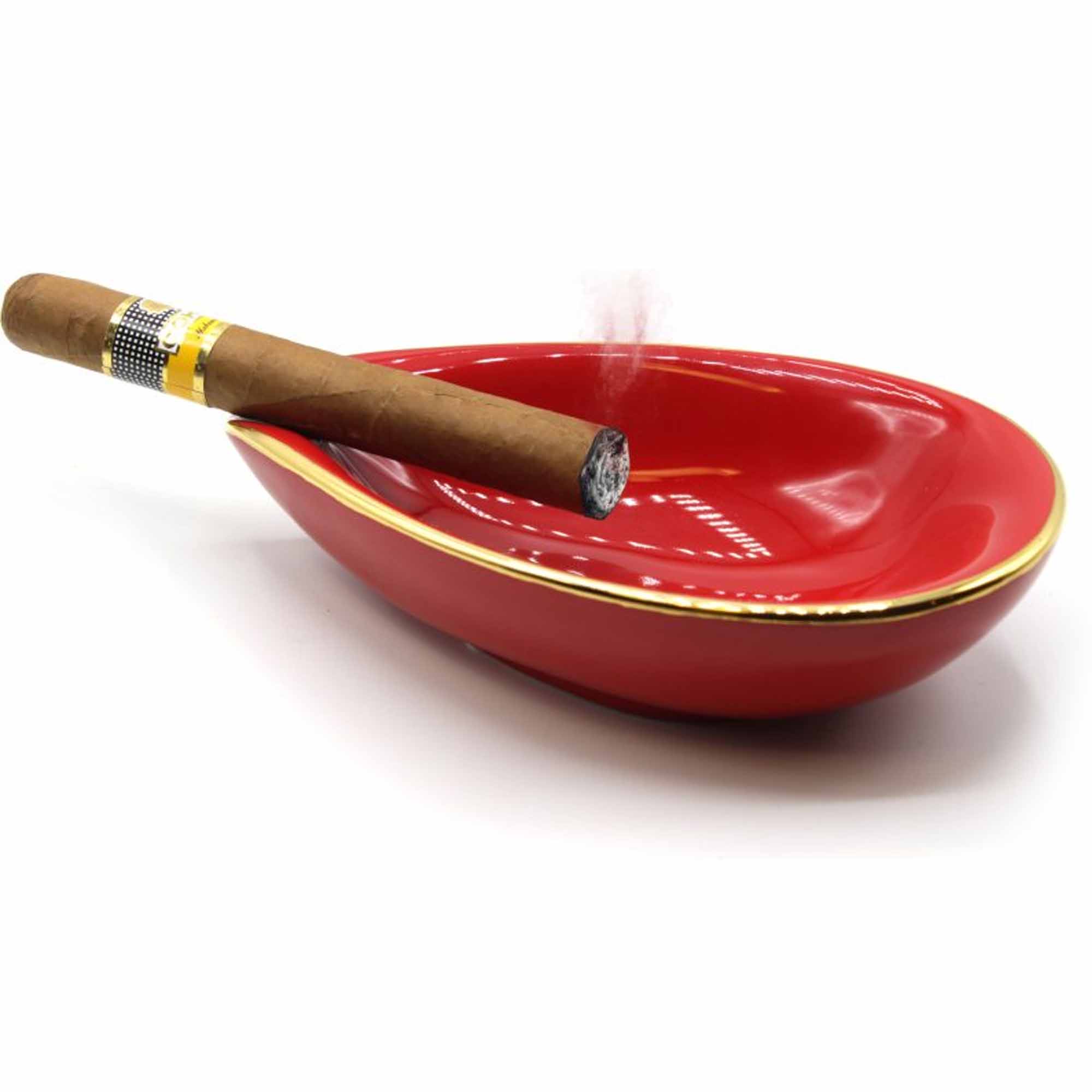 adorini_leaf_cendrier_rouge_01 Adorini Cendrier en porcelaine "Leaf" rouge