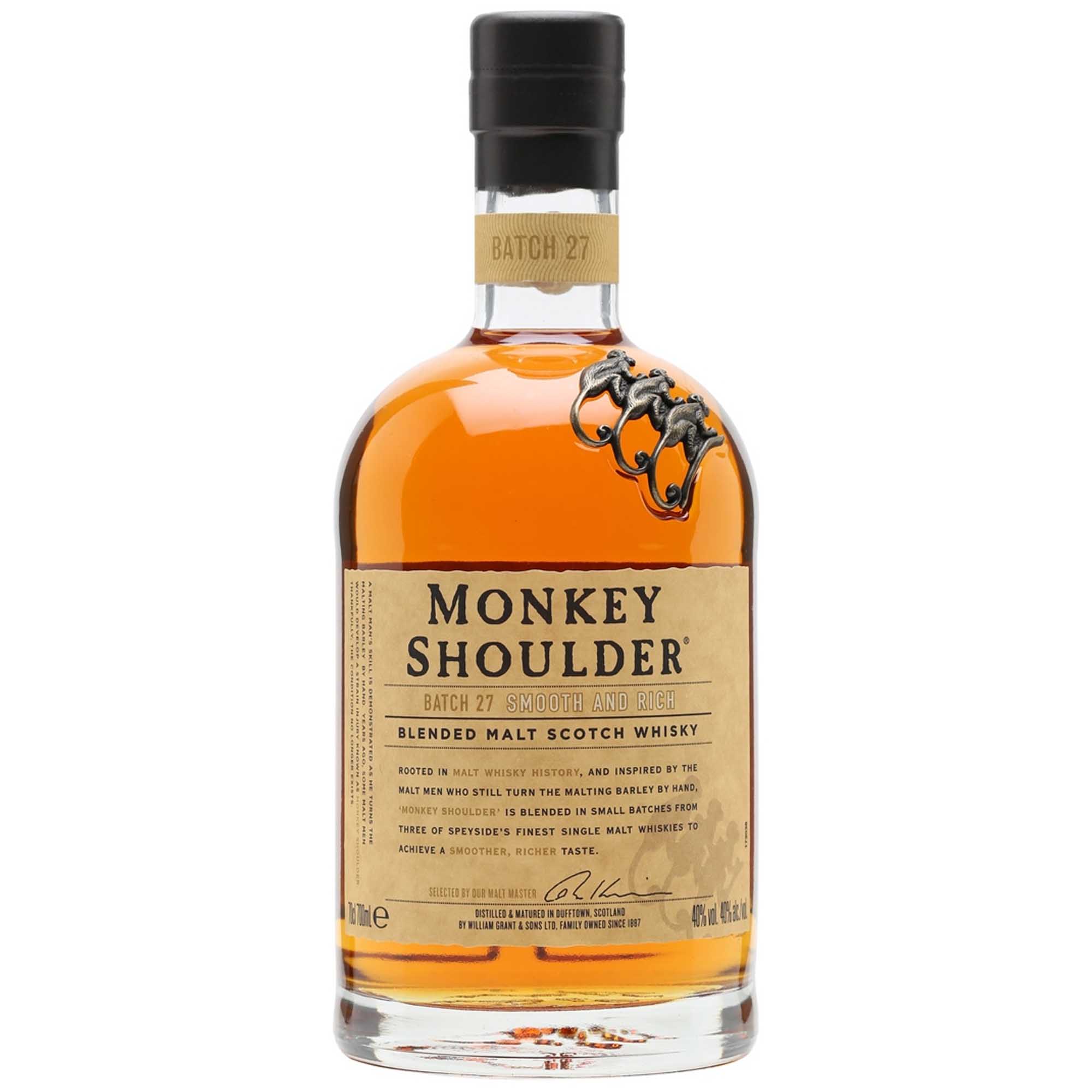 scimmie-spalla-misto-maltwhisky Monkey Shoulder Blended Malt Whisky 70 cl