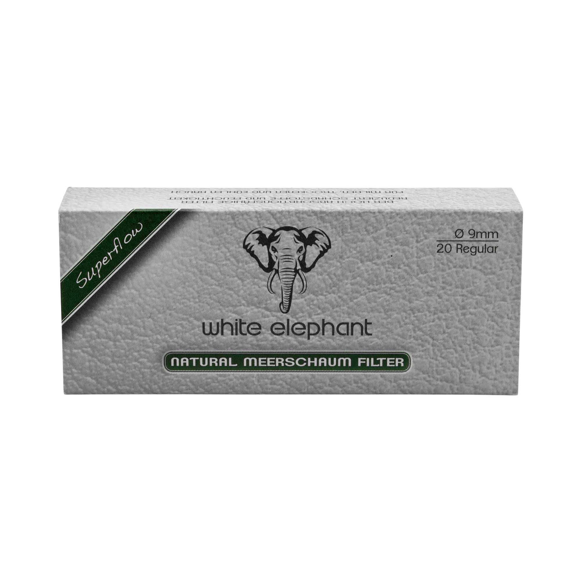 mousse de mer9mm20st White Elephant filtre en mousse de mer 9mm, 20 pièces