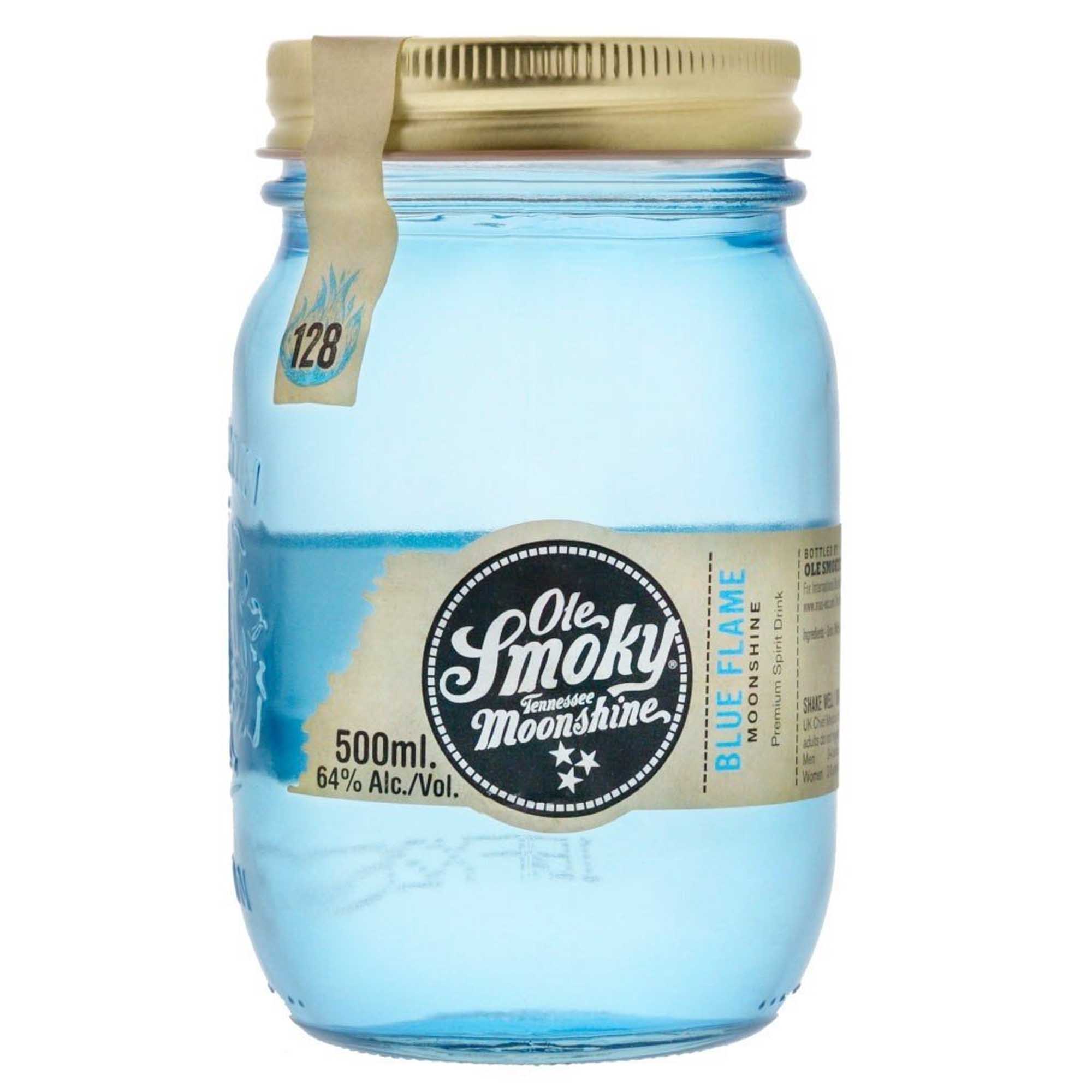 OleSmokyBlueFlameMoonshineWhisky50cl Ole Smoky Blue Flame Moonshine Whisky 50cl