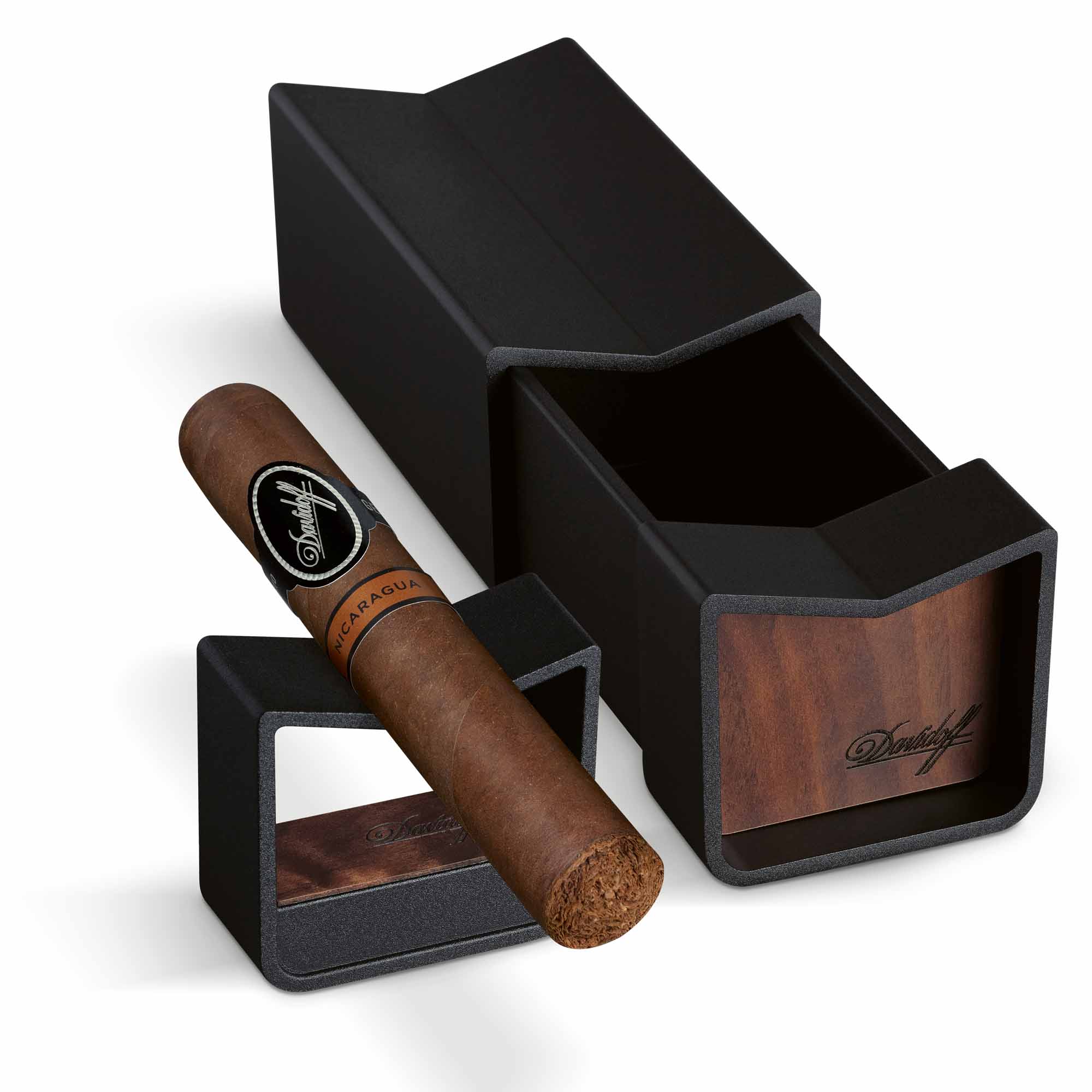 davidoff-slide-ashtr-black-wood-02 Davidoff Sliding Ashtray mit Zigarrenständer Black & Wood