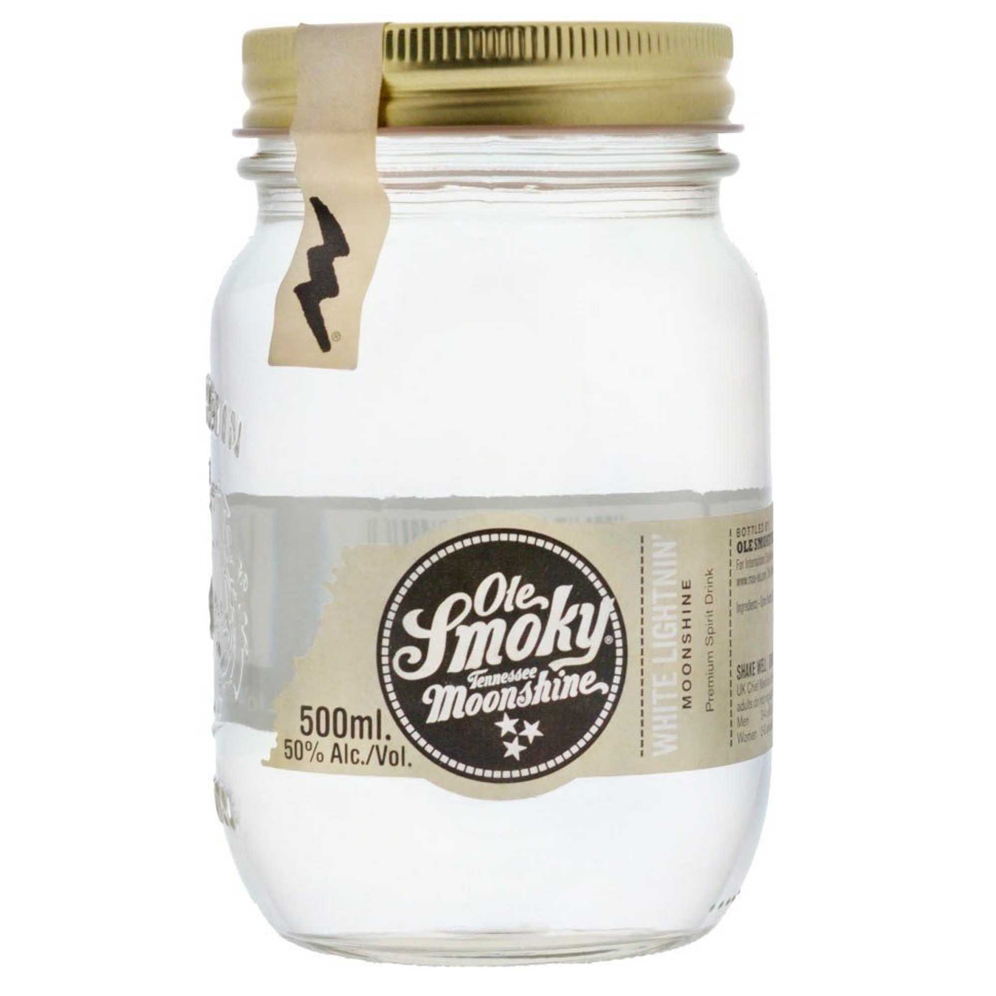 OleSmokyMoonshineWhiteLightnin50cl Ole Smoky Moonshine White Lightnin 50cl