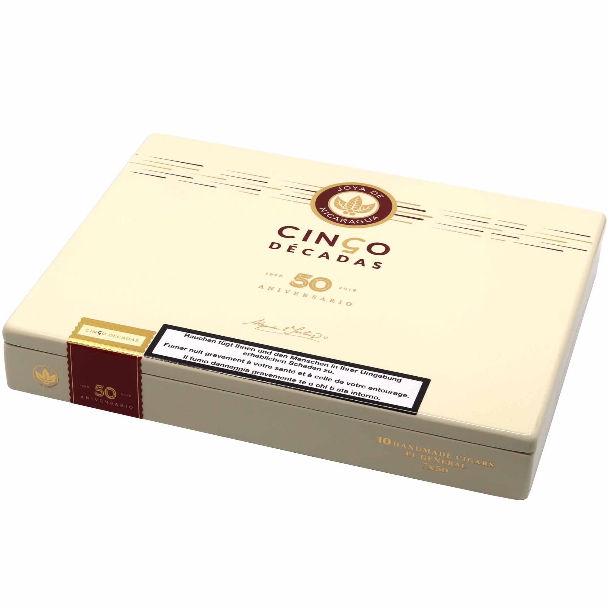 joya-de-nicaragua-cinco-decadas-el-general-10s Joya de Nicaragua Cinco Decadas El General - Coffret de 10 cigares