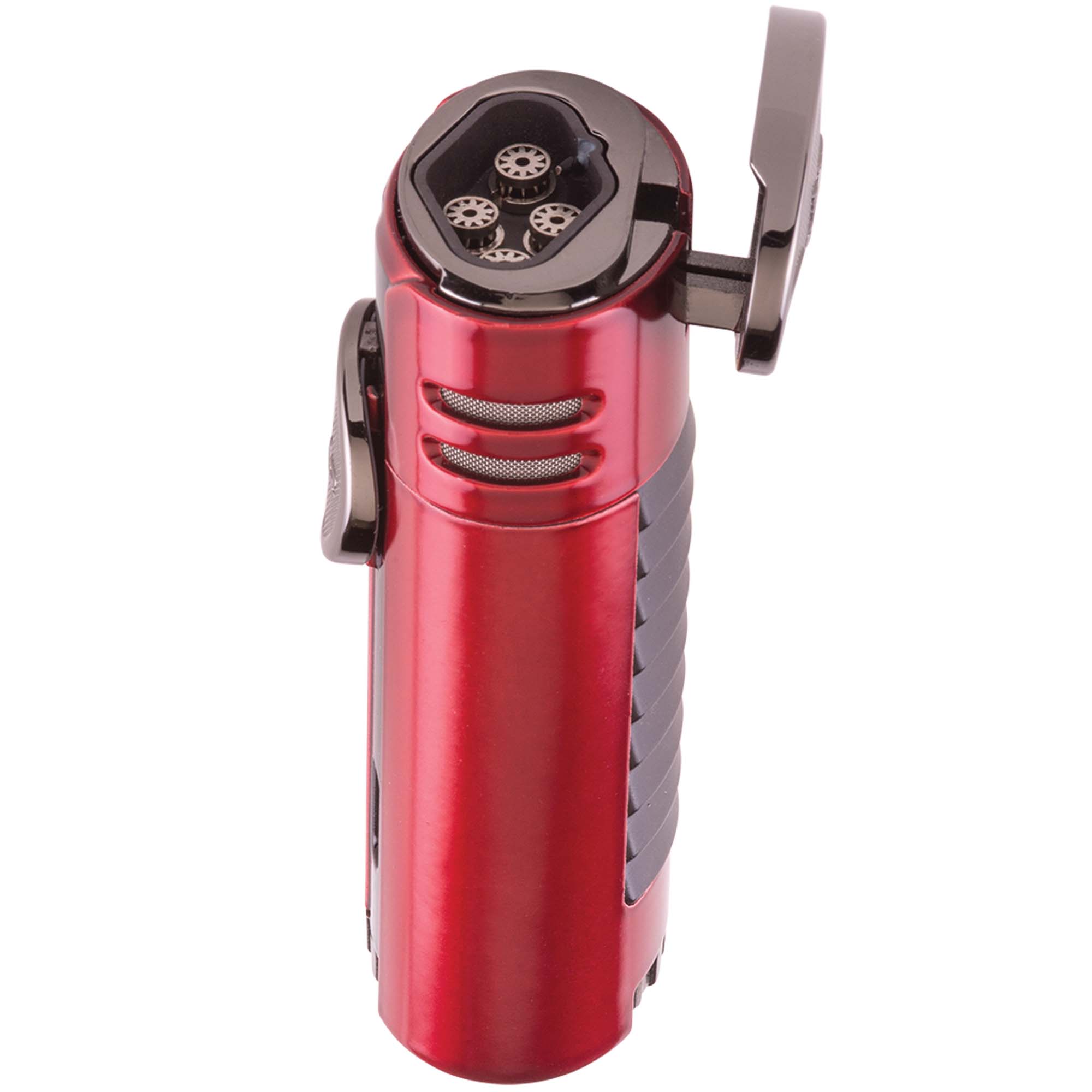 xikar_hp4_jet_daytona_red_02 Xikar HP4 Jet Briquet Daytona Red avec 4 flammes 574RD