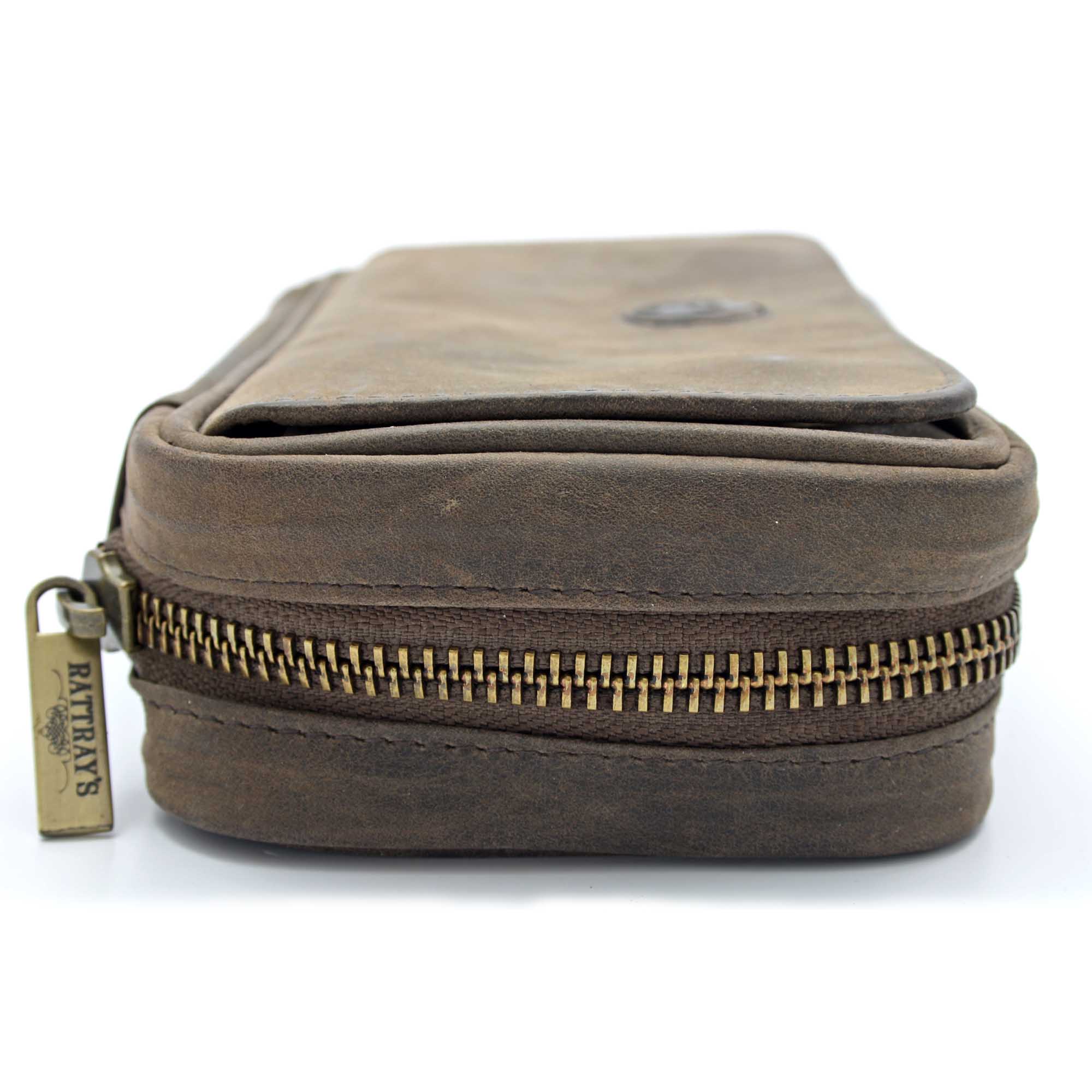 Rattray's 2 Pipe Pouch Leather Brown PB1