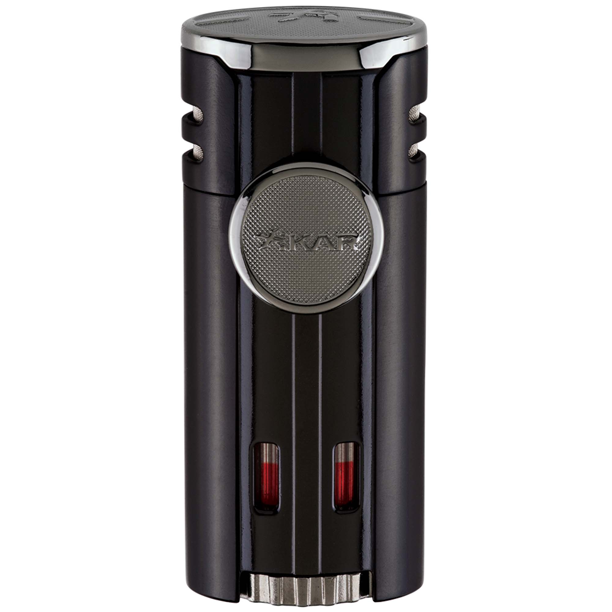 xikar_hp4_jet_black_01 Xikar HP4 Jet Lighter Black with 4 Flames 574BK