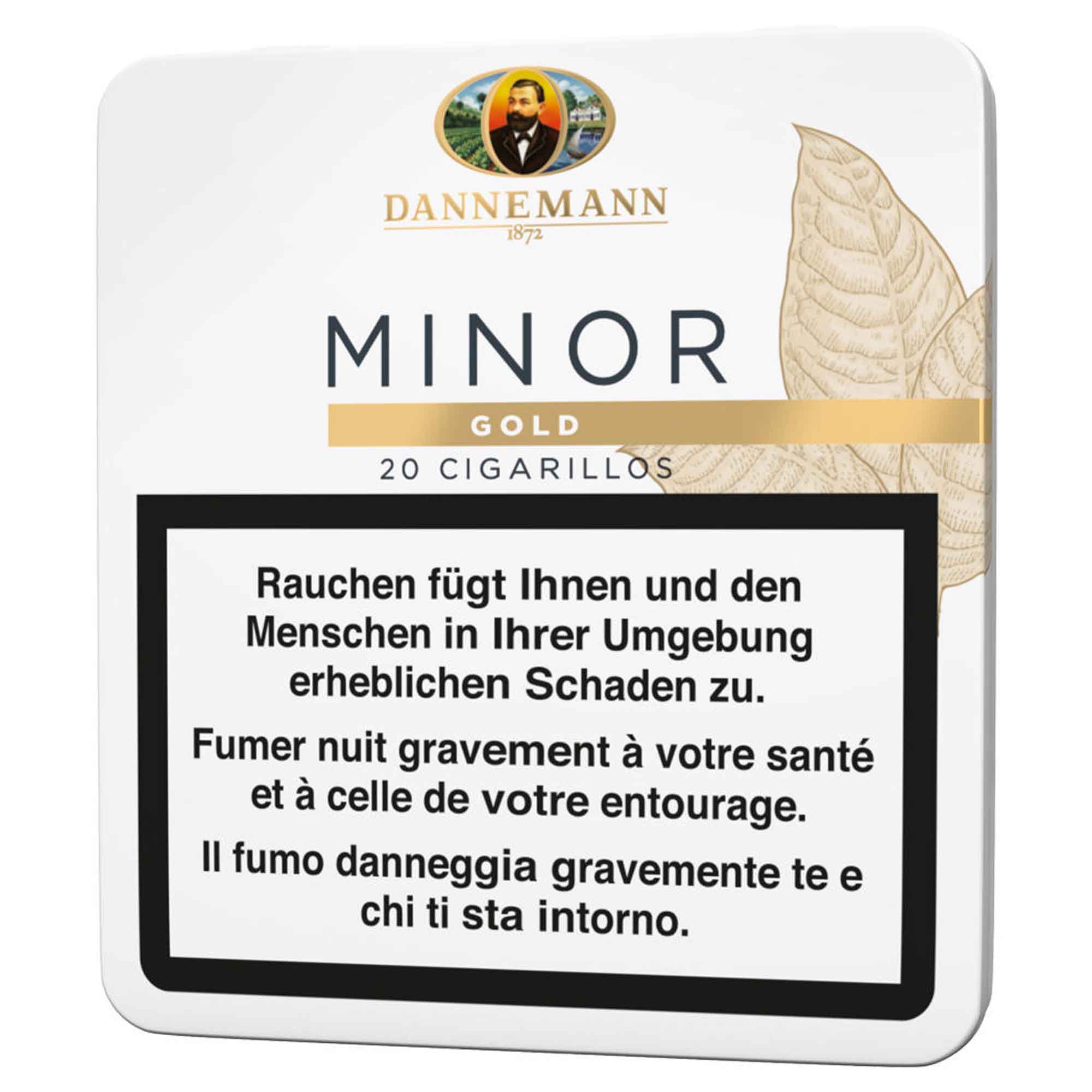 dannemann-minor-gold-sumatra-20s Dannemann Minor Sumatra Gold - 20er Schachtel
