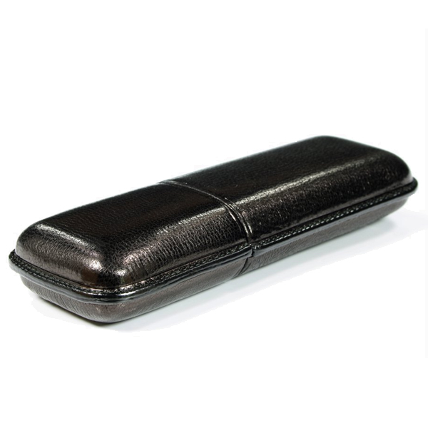 934_havanna_schwarz_2er_rob_zus1 Martin Wess étui à cigares 2 pièces Robusto cuir noir 934